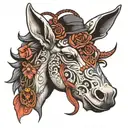 little mule tattoo design idea