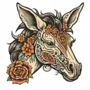 little mule tattoo design idea