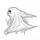 ghost  tattoo design idea