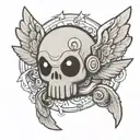 the binding of isaac tattoo angle wings  tattoo design idea