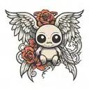 the binding of isaac tattoo angle wings  tattoo design idea