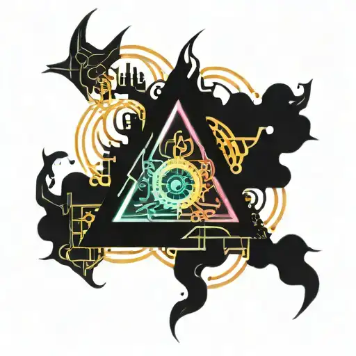 frenzied flame burns tattoo design idea