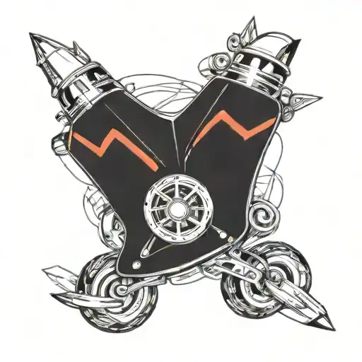 A new-school design of Rayo McQueen with a futuristic twist tattoo design idea