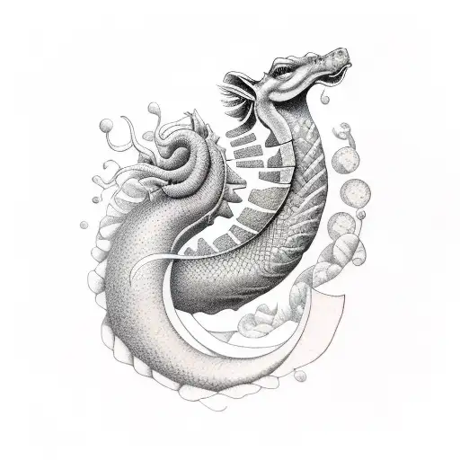 hippocampus tattoo design idea