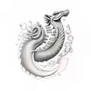 hippocampus tattoo design idea