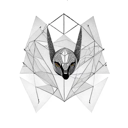 black swan that becomes geometric  tattoo design idea