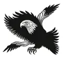 eagle with 2 doves tattoo design idea