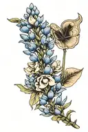 bluebonnet tattoo design idea