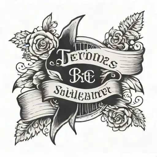 bible quotes written tattoo design idea