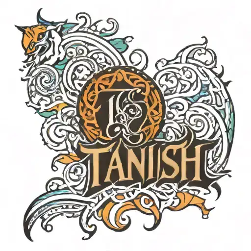 tanish name tattoo design idea