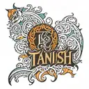 tanish name tattoo design idea