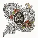 tanish name tattoo design idea