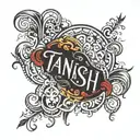 tanish name tattoo design idea