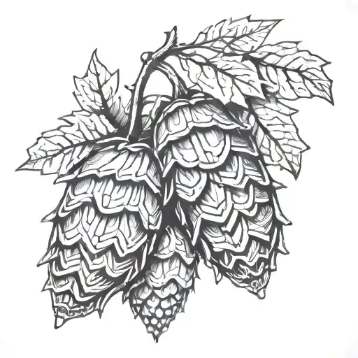 oak acorn tattoo design idea