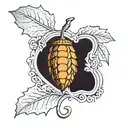 oak acorn tattoo design idea