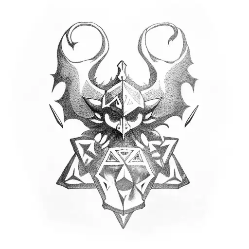 dungeons and drangons meets legend of zelda tattoo design idea