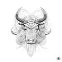 taurus and twin tattoo design idea