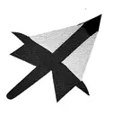 Paper plane but the shadow of the paper plane is instead an f16 tattoo design idea