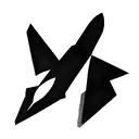 Paper plane but the shadow of the paper plane is instead an f16 tattoo design idea
