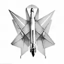 Paper plane but the shadow is an f16 tattoo design idea