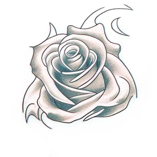 three roses and letter L tattoo design idea
