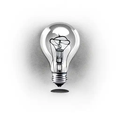 lightbulb tattoo design idea