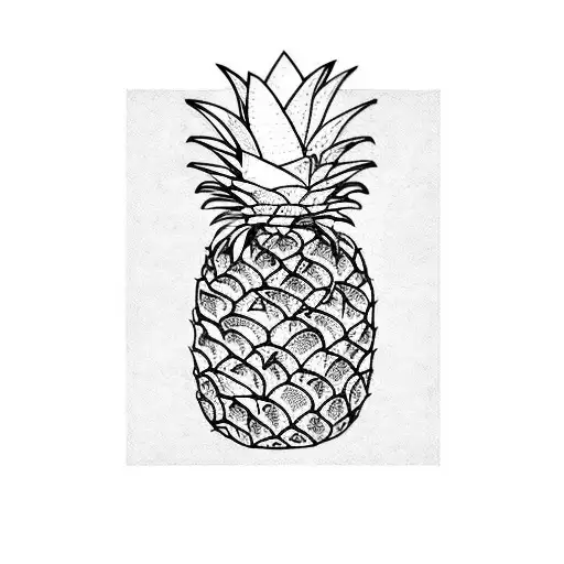 Pineapple tattoo design idea