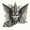 Osiris Egyptian god tattoo design idea