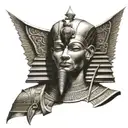 Osiris Egyptian god tattoo design idea