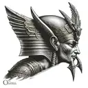 Osiris Egyptian god tattoo design idea