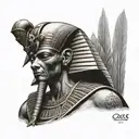 Osiris Egyptian god tattoo design idea