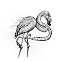 small flamingo tattoo design idea