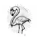 small flamingo tattoo design idea