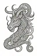 Capricorn symbol tattoo design idea