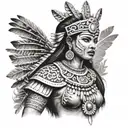 aztec princess tattoo design idea