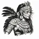 aztec princess tattoo design idea