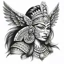 aztec princess tattoo design idea