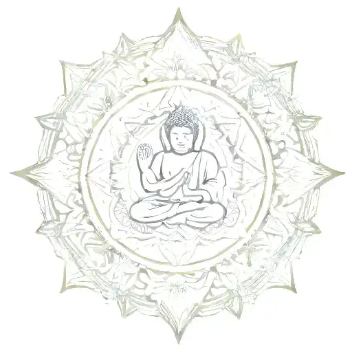 buddha sacred geometry mandala design incorporating elements tattoo design idea