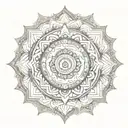 buddha sacred geometry mandala design incorporating elements tattoo design idea