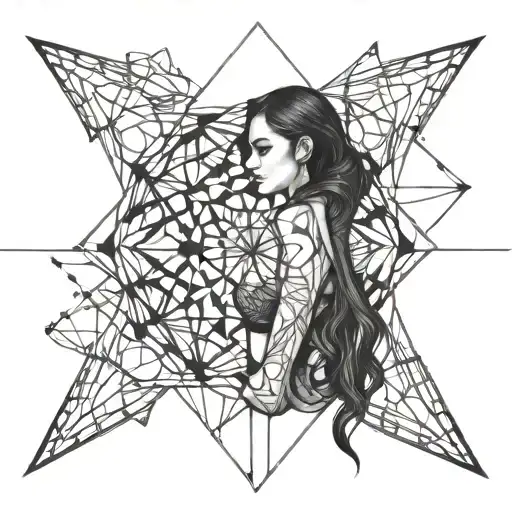 Goth very sexy girl tattoo design idea