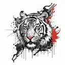 tiger head tattoo design idea