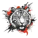 tiger head tattoo design idea