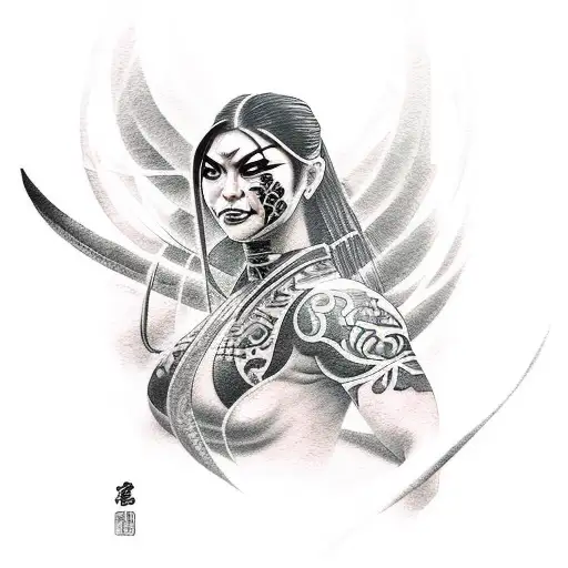 mortal kombat mileena tattoo design idea