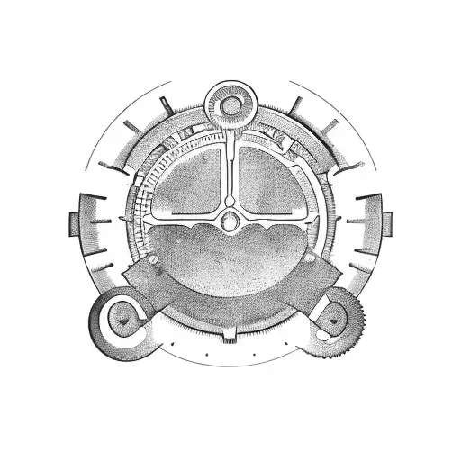 Steamfitter gears forming a heart shape with Son Thomas' initials tattoo design idea