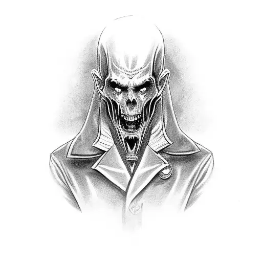 Dracula tattoo design idea