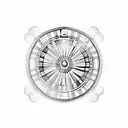 A roulette wheel with intricate blackwork details tattoo design idea