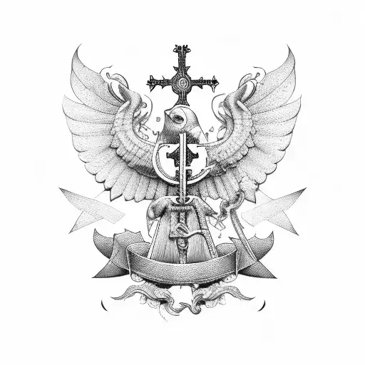 roman catholic tattoo design idea