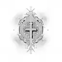 roman catholic tattoo design idea