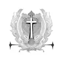 roman catholic tattoo design idea