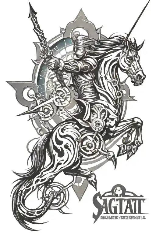 Sagittarius tattoo design idea